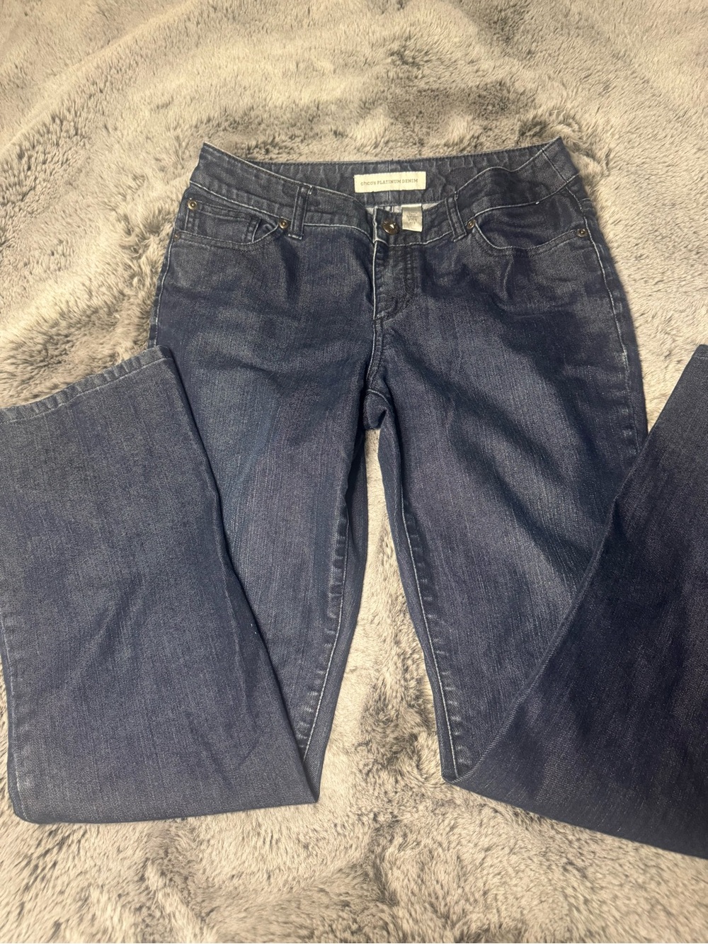Chico's Dark Blue Boot Cut Jeans